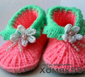 Детские тапочки крючком «Весеннее настроение» — «Хомяк55» — всё о вязании спицами и крючком