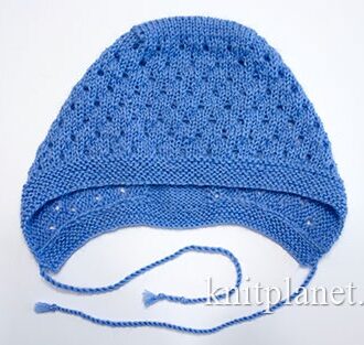 Как связать чепчик для новорожденного спицами, Планета Вязания