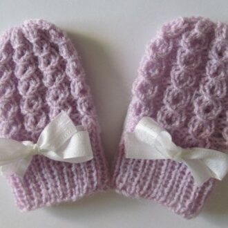 Варежки для новорожденного: вяжем спицами без пальчика