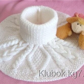 Шарф манишка спицами: вяжем для детей