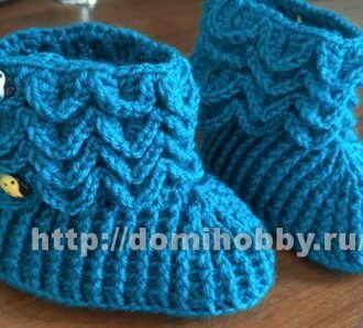 Пинетки сапожки крючком: мастер класс и описание