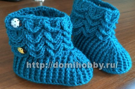 Пинетки сапожки крючком: мастер класс и описание