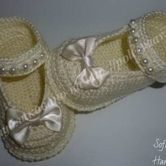 Пинетки-туфельки крючком: мастер класс пошагово