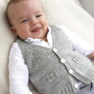 Жилет для новорожденного спицами: описание для начинающих