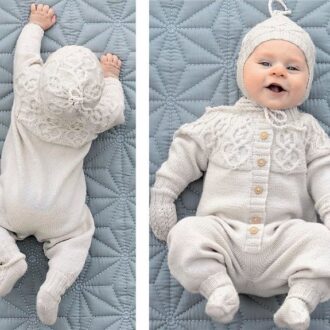 Костюм для новорожденного спицами 0-3 месяцев