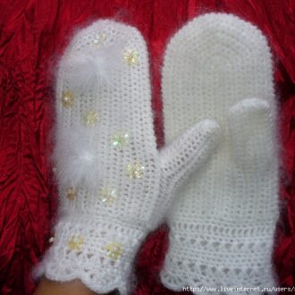 Варежки крючком для малышей: мастер-класс с фото и видео