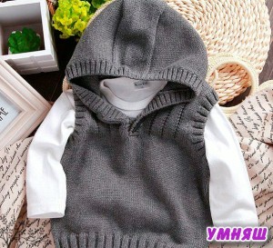 Как связать жилетку ребенку (1 год)