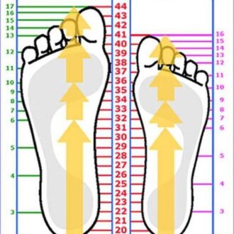Таблица размеров стоп для детей