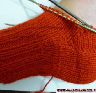 Вязание пятки носка Способы вязания пятки носка на 5 спицах