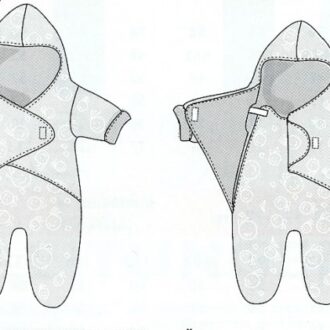 Выкройка комбинезона для новорожденного: как сшить своими руками с капюшоном