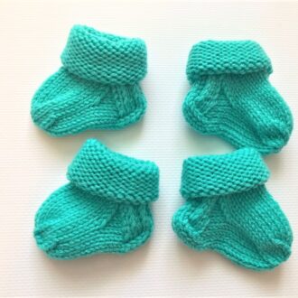 Носки для новорожденных спицами пошагово с описанием и фото