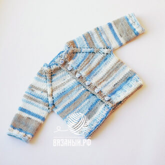 Кофта реглан спицами сверху для ребенка