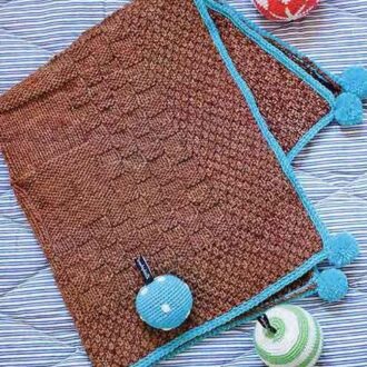 Детский плед спицами: ажурные, цветные, с узорами, 75 фото идей