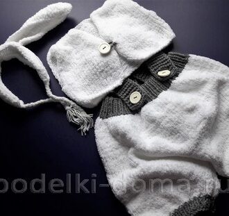 Костюм зайчика (вязание)