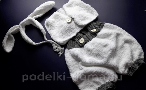 Костюм зайчика (вязание)