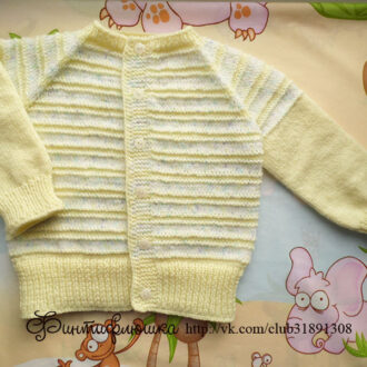 Вязание детской кофточки регланом от горловины — Женский сайт Порадка