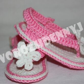Пинетки сандалики крючком для девочки