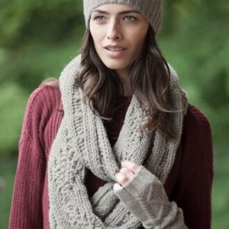 Шарф хомут спицами