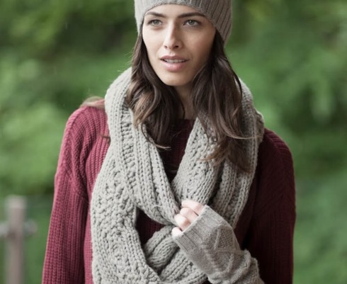 Шарф хомут спицами