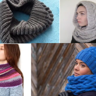 Шарф-снуд спицами