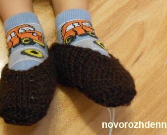 Следки на двух спицах для детей