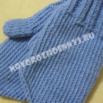 Детские варежки на 5 спицах, для начинающих