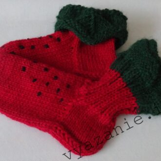 Как связать детские носки спицами